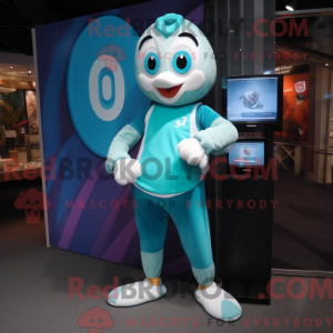 Teal Juggle Maskottchen...