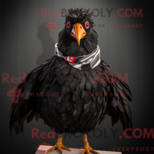 Black Hens mascot costume...