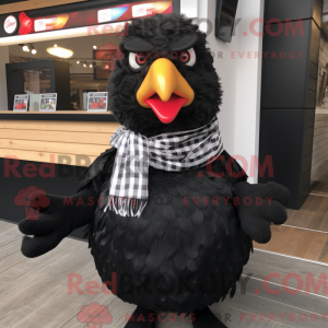 Sorte høns maskot kostume...