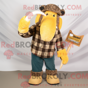 Gull Mammoth maskot drakt...