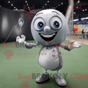 Sølv baseballbold maskot...
