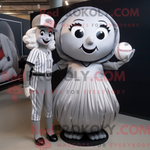 Sølv baseballbold maskot...