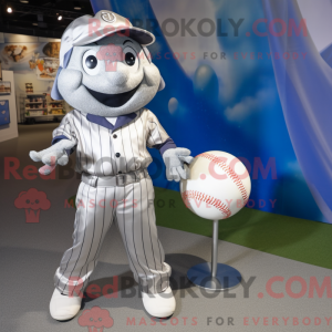 Sølv baseballbold maskot...