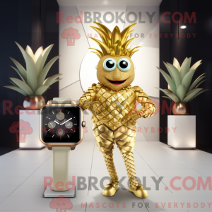 Máscara de abacaxi dourado...