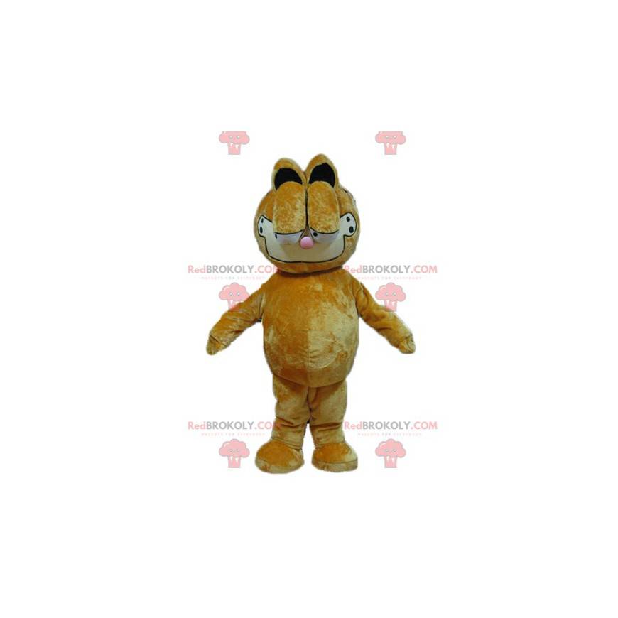 Mascote Garfield famoso desenho animado gato laranja -