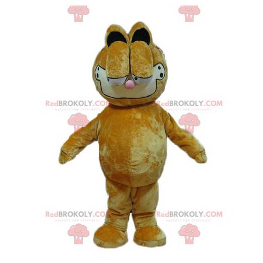 Mascote Garfield famoso desenho animado gato laranja -