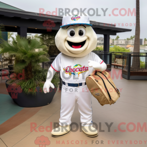 Hvid Ceviche maskot kostume...
