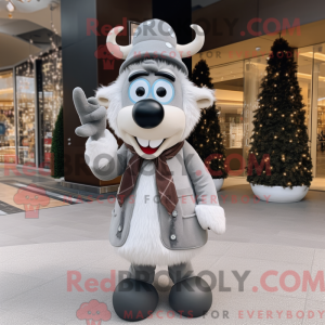 Sølv rensdyr maskot kostume...