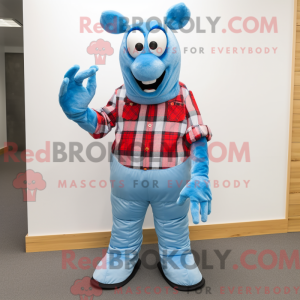 Sky Blue Lobster maskot...