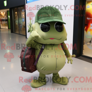 Olive Stingray Maskottchen...