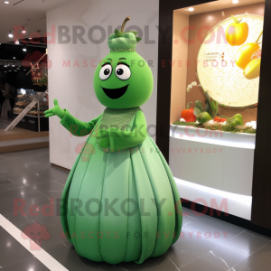 Groene abrikoos mascotte...