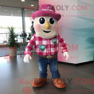 Pink Ceviche maskot kostume...