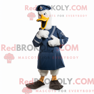 Navy Goose mascottekostuum...