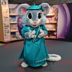 Blågrøn Dormouse maskot...