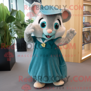 Blågrøn Dormouse maskot...