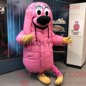 Pink Hot Dogs maskot...