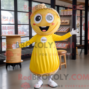 Gul Bagels maskot kostume...