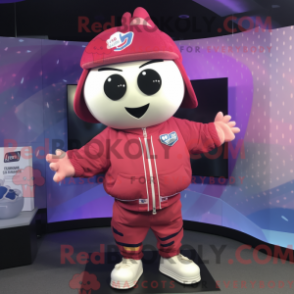 Fantasia de mascote de maçã rosa com jaqueta bomber e gorros - Mascotes da Apple - REBROKO_355735 - RedBrokoly.com