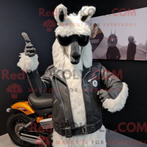 Grå lama-maskotkostumefigur...