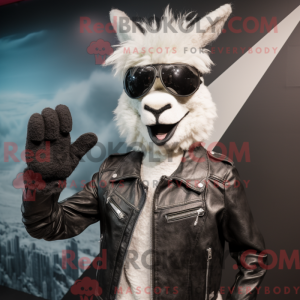 Gray Llama mascot costume...