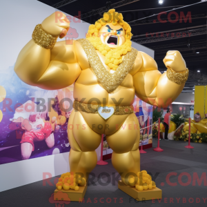 Gold Strongman maskot...