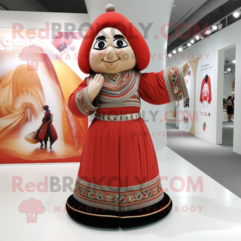 nan Acrobat mascot costume character dressed with a Empire Waist Dress and Foot pads nan Acrobat mascot costume character dressed with a Empire Waist Dress and Foot pads