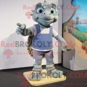 Grå skildpadde maskot...