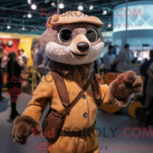 Brown Meerkat mascot...