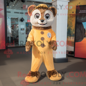 Brun Meerkat maskot kostume...