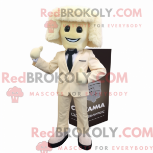 Fantasia de mascote Commando bege com blazer e presilhas de cabelo - Mascotes do Para Commando - REBROKO_355841 - RedBrokoly.com