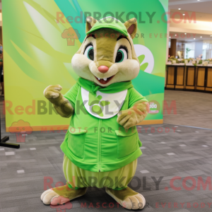 Postava maskota Lime Green...