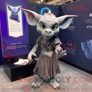 Grå Gargoyle maskot kostume...