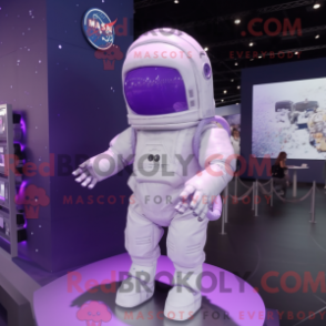 Fantasia de mascote de astronauta lavanda com blusa e lenços - Mascotes astronautas - REBROKO_355876 - RedBrokoly.com