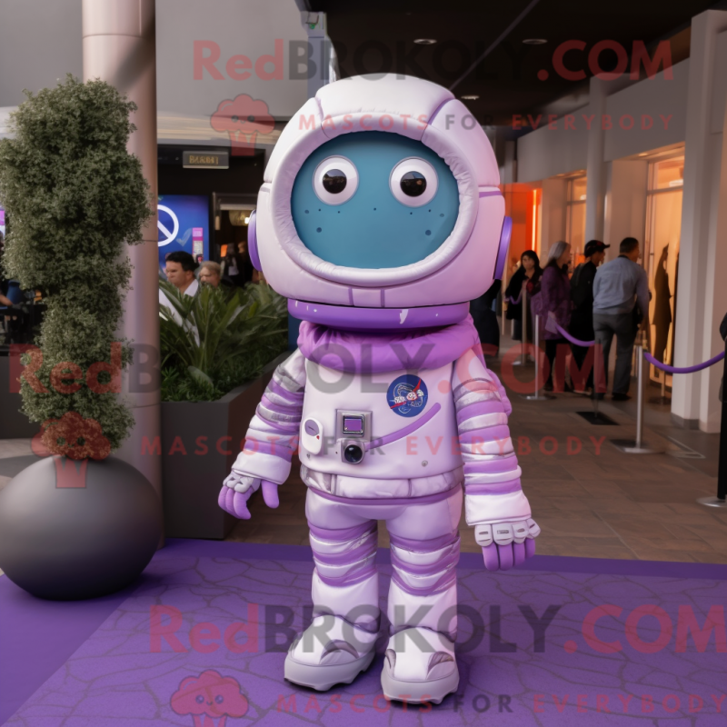 Fantasia de mascote de astronauta lavanda com blusa e lenços - Mascotes astronautas - REBROKO_355877 - RedBrokoly.com