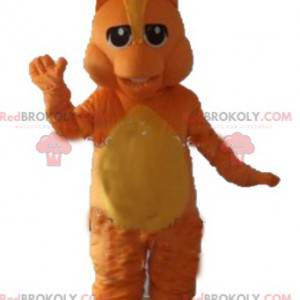 Mascotte de dragon orange et jaune - Redbrokoly.com