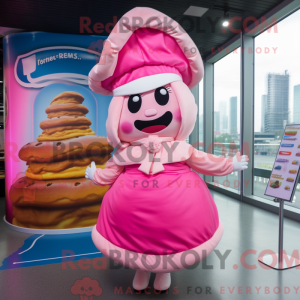 Pink Croissant maskot...