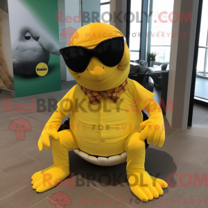Gul havskildpadde...
