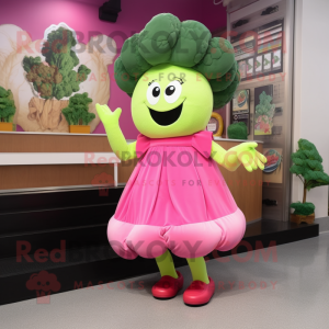 Pink Broccoli maskot...
