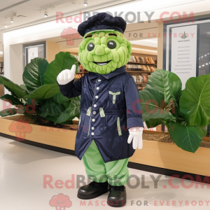 Navy Cabbage Leaf maskot...