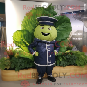 Navy Cabbage Leaf...