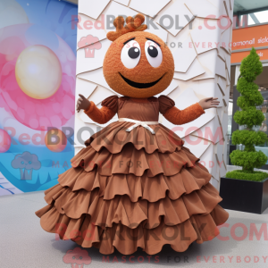 Brun Ceviche maskot kostume...