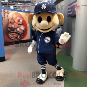 Granatowa maska do baseballu