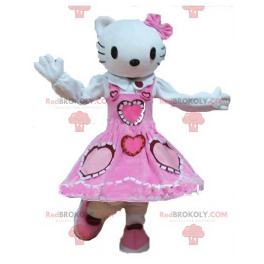 Mascotte Hello Kitty, de beroemde cartoon witte kat -
