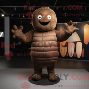 Fantasia de mascote Malabarista marrom com macacão e faixas - Mascotes de malabarismo - REBROKO_356024 - RedBrokoly.com