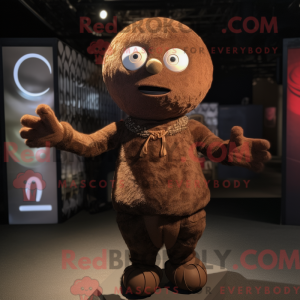 Brown Juggle mascot costume...