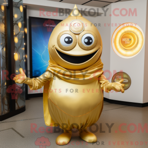 Gouden Gyro-mascottekostuum...