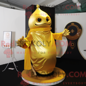 Guld Gyro maskot kostume...