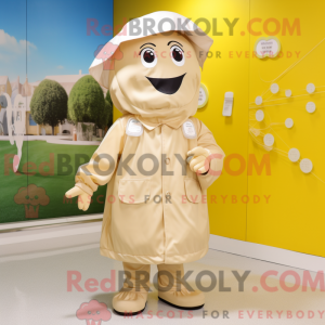 Beige Abrikos maskot...