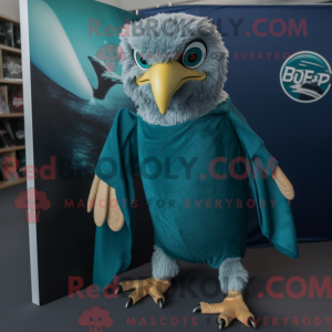 Teal Haast S Eagle mascot...