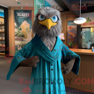 Teal Haast S Eagle maskot...